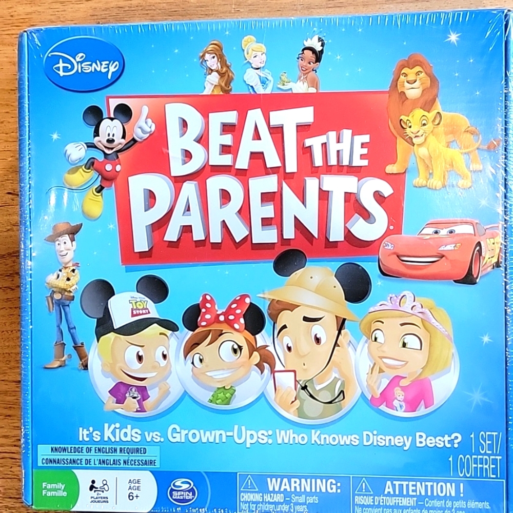Disney Beat the Parents Board Game - Red and Blue